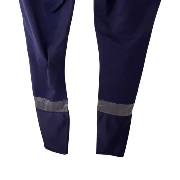 Fabletics Leggings Navy Size Large Reflective Mid Rise Stretch Gym Yoga - Picture 7 of 9